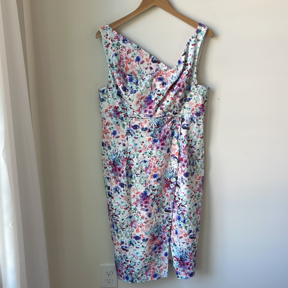 NWT Black Halo Bridget Sheath Dress in Garden Bliss Cocktail, Party, Zip Size 14